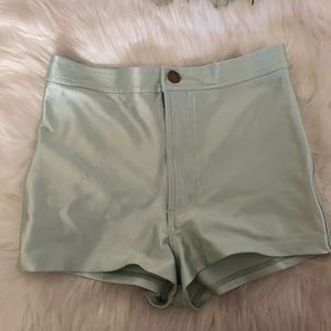 American Apparel Mint Green Disco Shorts: Small